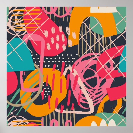 手カラフル描き現代グランジ美術2 ポスター (正面)