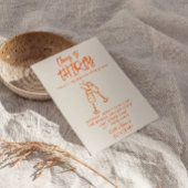 手カラフル描き30thフォトお洒落誕生日 招待状