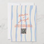 手カラフル書QRコード 招待状 (裏面)