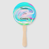 手カラフル絵を描アクリル液結婚注 ハンドファン (裏面)