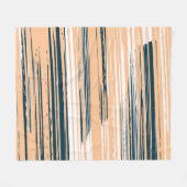 手カラフル絵を描線 フリースブランケット (正面(横))