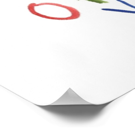 手カラフル色彩の鮮やか文字ポスター ポスター (角)