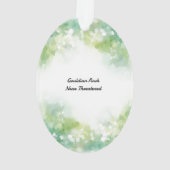 手カラフル色彩の鮮やか絶滅危惧種フィンチ オーナメント (裏面)