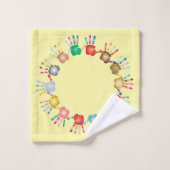 手カラフル色彩の鮮やか*色のカスタマイズ* バスタオルセット (ウォッシュタオル)