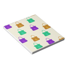 手カラフル袋模様 ノートパッド