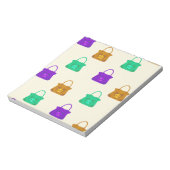 手カラフル袋模様 ノートパッド (回転)