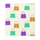 手カラフル袋模様 ノートパッド (正面)