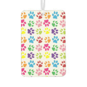 手カラフル足、犬の手、猫の手 カーエアーフレッシュナー (裏面)