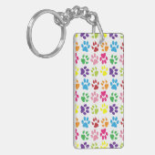 手カラフル足、犬の手、猫の手 キーホルダー (正面左)