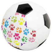 手カラフル足、犬の手、猫の手 サッカーボール (3/4)