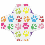 手カラフル足、犬の手、猫の手 サッカーボール (フラット)