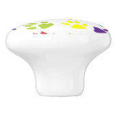 手カラフル足、犬の手、猫の手 セラミックノブ (側面)