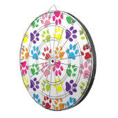 手カラフル足、犬の手、猫の手 ダーツボード (正面右)