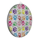 手カラフル足、犬の手、猫の手 ダーツボード (正面左)