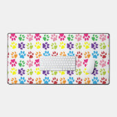 手カラフル足、犬の手、猫の手 デスクマット (キーボード&マウス)