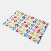 手カラフル足、犬の手、猫の手 ドアマット (アングル)