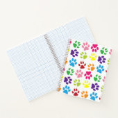 手カラフル足、犬の手、猫の手 ノートブック (内部)