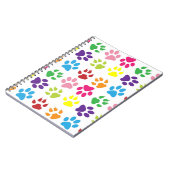 手カラフル足、犬の手、猫の手 ノートブック (左側)