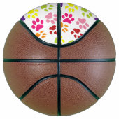 手カラフル足、犬の手、猫の手 バスケットボール (右)