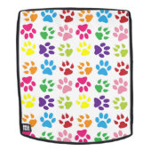 手カラフル足、犬の手、猫の手 バックパック (取り外し可フェース)