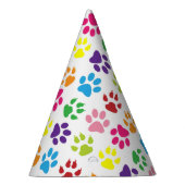 手カラフル足、犬の手、猫の手 パーティーハット (右)