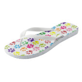 手カラフル足、犬の手、猫の手 ビーチサンダル (アングル)