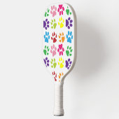 手カラフル足、犬の手、猫の手 ピックルボールラケット (左)