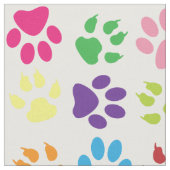 手カラフル足、犬の手、猫の手 ファブリック (クローズアップ)