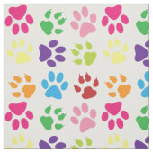 手カラフル足、犬の手、猫の手 ファブリック (見本)