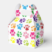 手カラフル足、犬の手、猫の手 フェイバーボックス (裏面サイド)