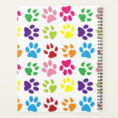 手カラフル足、犬の手、猫の手 プランナー手帳 (裏面)