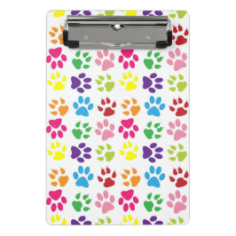 手カラフル足、犬の手、猫の手 ミニクリップボード