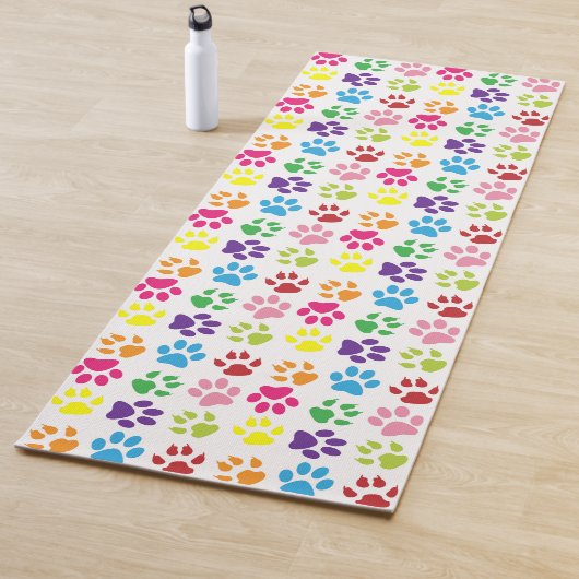 手カラフル足、犬の手、猫の手 ヨガマット (インサイチュ)