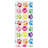 手カラフル足、犬の手、猫の手 ワインギフトバッグ (裏面)