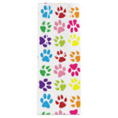 手カラフル足、犬の手、猫の手 ワインギフトバッグ (正面)