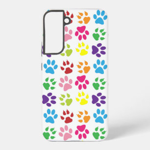 手カラフル足、犬の手、猫の手 SAMSUNG GALAXY S22+ケース