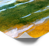 手カラフル鮮やか引き水彩画 ポスター (角)