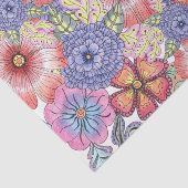 手カラフル鮮やか引き花と離れ 薄葉紙 (詳細)