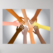 手カラフル ポスター (正面)