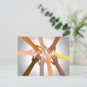 手カラフル ポストカード (スタンド正面)