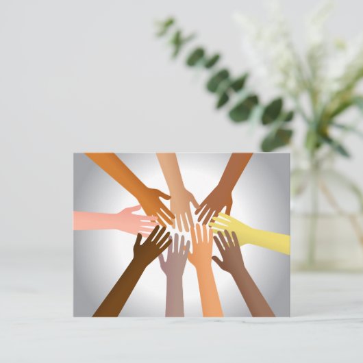手カラフル ポストカード (スタンド正面)