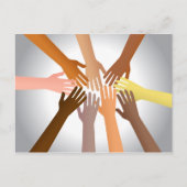 手カラフル ポストカード (正面)