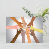 手カラフル 招待状 (スタンド正面)