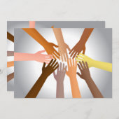 手カラフル 招待状 (正面/裏面)