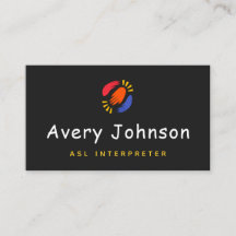 手カラフルASLインストラクター手話先生