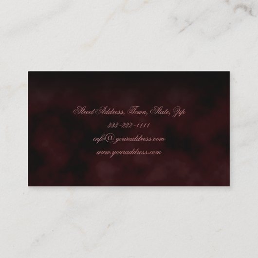 手カードの生きている教会ハートの牧師 名刺 (裏面)