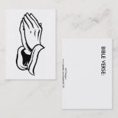 手カードを祈っている私を着色して下さい 名刺 (正面/裏面)