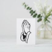 手カードを祈っている私を着色して下さい 名刺 (スタンド正面)