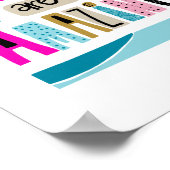 手ガーリー文字インスパイア引用文 ポスター (角)