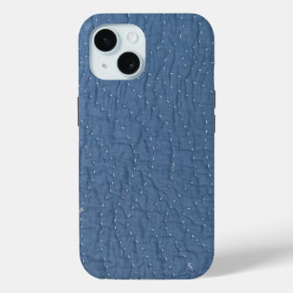 手キルトステッチ入りスマホケース iPhone 15ケース